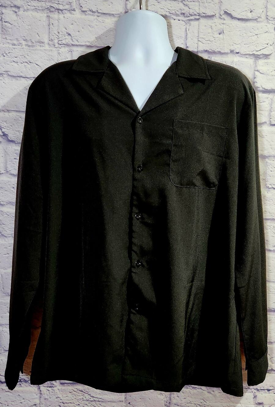 COOFANDY Black Button Down Long Sleeves Shirt Large NWOTS Lightweight Soft